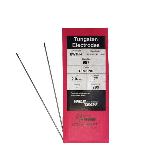 [EZM.1001932] WELDCRAFT Tungsten Electrodes 2.0 x 175 mm - Satuan / 1 Pc