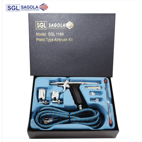 [EZM.1002009] SGL Pistol Type Airbrush Kit - SGL Pen Brush Set Pistol 116K