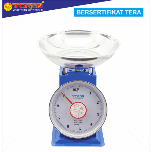 [EZM.1002024] TORA Timbangan Kue Pegas - Timbangan Dapur - Jarum Body Biru 10 Kg