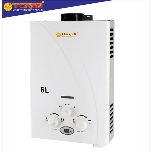 [EZM.1002466] TORA Gas Water Heater - Pemanas Air Digital 6 Liter Gas LPG GWH6B