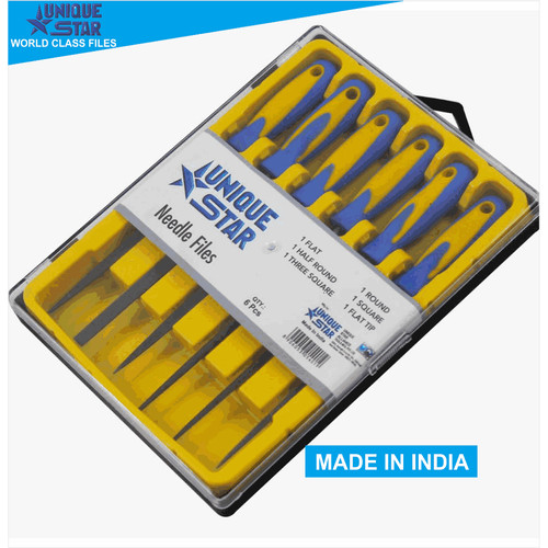 [EZM.1002118] UNIQUE STAR Needle Set 6 Pcs - Kikir Halus Set 6 Pcs - INDIA