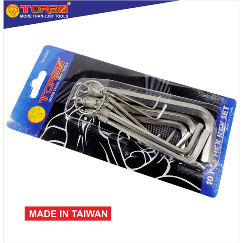 [EZM.1002165] TORA Kunci L Set - Hex Key Spring Set 10 Pcs - Taiwan