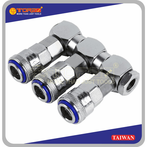 [EZM.1002288] TORA Coupler 3 Way Swivel - Kopler 3 Cabang 1/4 Inch - Taiwan