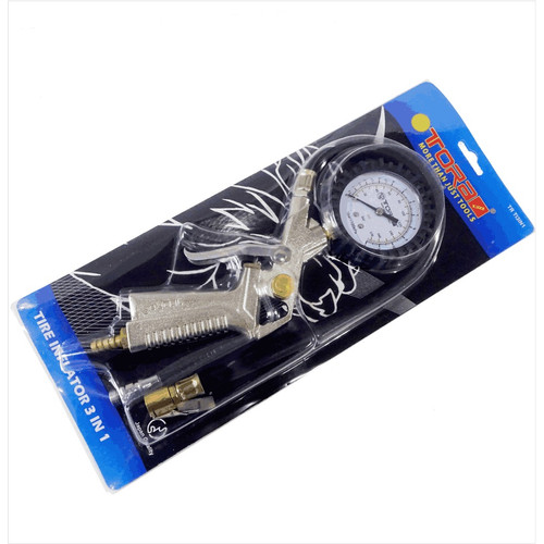 [EZM.1002290] TORA Tire Gauge Inflator 3in1 - Isian Angin 3in1