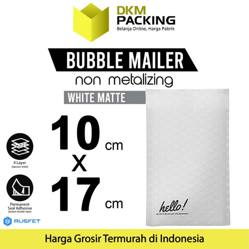[EZO.9200150] Amplop Bubble Wrap Security Mailer Envelope Bag 10x17cm RUSFET /SATUAN