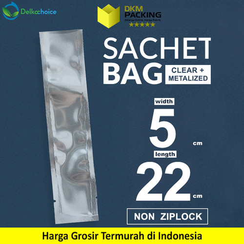 [EZO.9200178] Plastik Sachet Bag Transmetz Kemasan Makanan Non Ziplock 5x22cm
