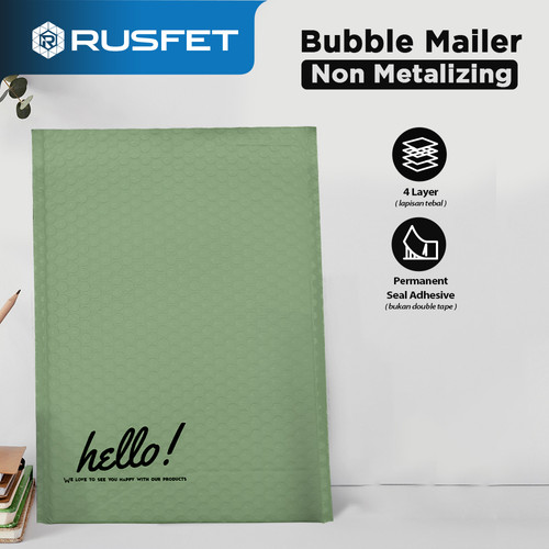 [EZO.9200199] Kemasan Packing Amplop Poly Bubble Mailer / Polymailer SMALL RUSFET