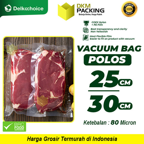 [EZO.9200221] Vacuum Bag Makanan POLOS 25x30cm Vakum Plastik SMOOTH DELKOCHOICE