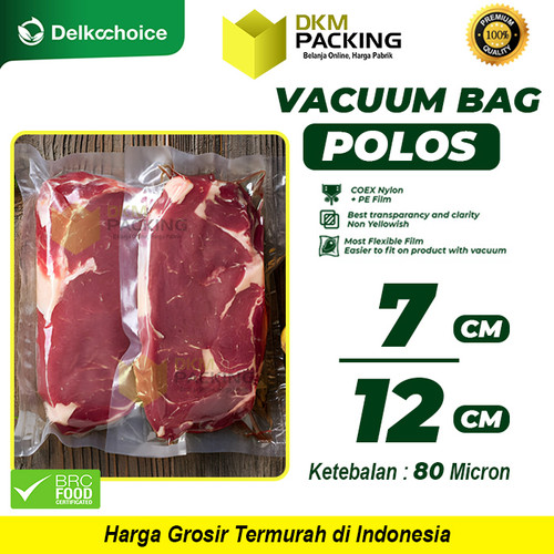 [EZO.9200225] Vacuum Bag Makanan POLOS 7x12cm Vakum Plastik SMOOTH DELKOCHOICE