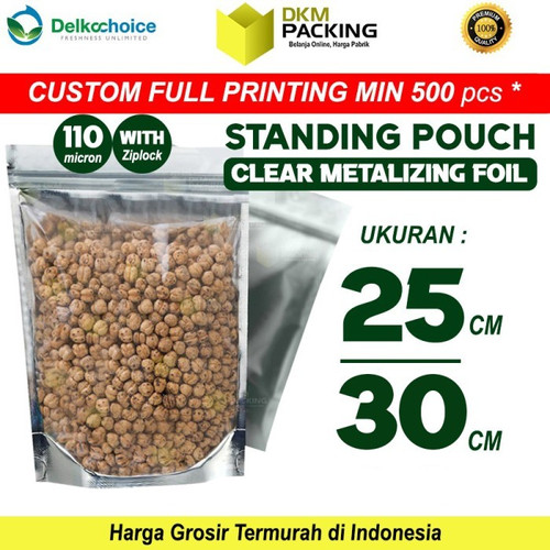 [EZO.9200243] Standing Pouch 25x30cm Alumunium Foil Sealer Makanan Delkochoice