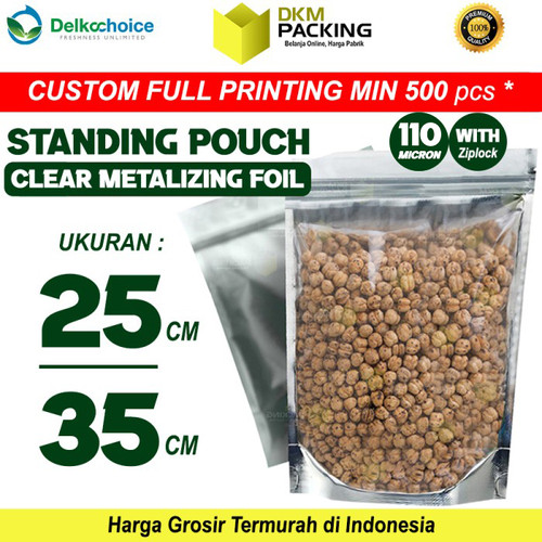 [EZO.9200256] Standing Pouch 25x35cm Alumunium Foil Sealer Makanan Delkochoice