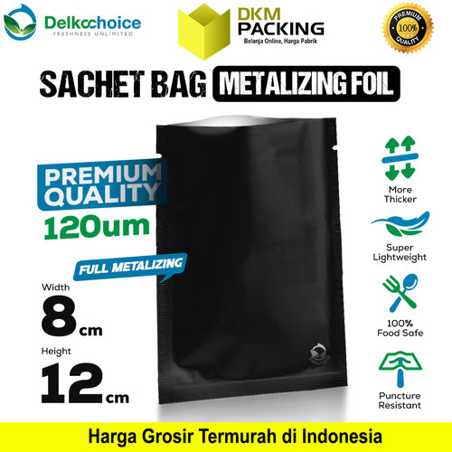 [EZO.9200307] Sachet Bag PREMIUM Metalizing Foil Kemasan FOODGRADE Delkochoice 8x12