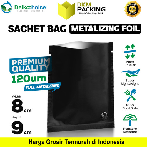 [EZO.9200309] Sachet Bag PREMIUM Metalizing Foil Kemasan FOODGRADE Delkochoice 8x9cm