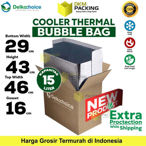 [EZO.9200322] Cooler Alu Foil Bubble Bag Packaging Makanan Minuman Suhu Panas Dingin