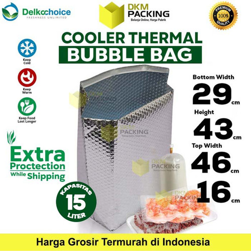 [EZO.9200325] Cooler Bubble Alumunium Foil Bag Packaging Makan Minum Hangat Dingin