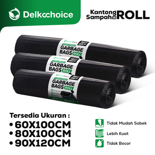 [EZO.9200333] KANTONG PLASTIK SAMPAH 80x100cm TEBAL HITAM JUMBO TERMURAH SATUAN