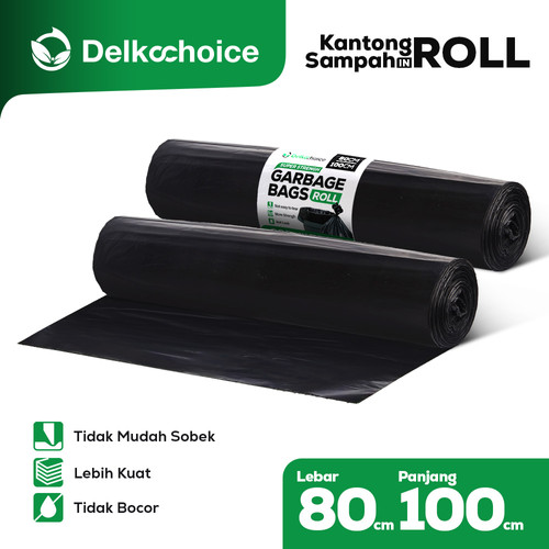 [EZO.9200334] KANTONG PLASTIK SAMPAH 80x100cm JUMBO HITAM TEBAL TERMURAH SATUAN