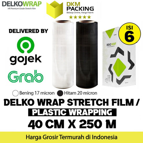 [EZO.9200347] Stretch Film 40cm x 250m Plastik Wrapping DELKO WRAP OJOL /DUS