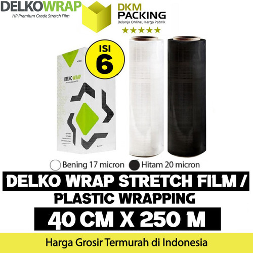 [EZO.9200348] Stretch Film Wraping 40cm x 250m Plastik Wrapping DELKOWRAP OJOL / DUS