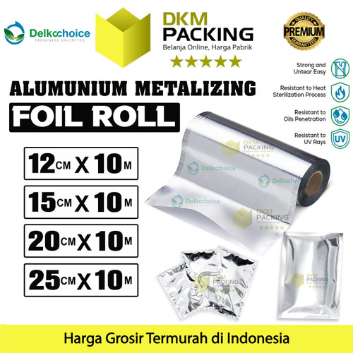 [EZO.9200372] Food Grade Sachet Alumunium Metalizing Foil Roll Kemasan Saset