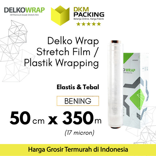 [EZO.9200408] Plastik Wraping Stretch Film 50cm x 350m DELKOWRAP KARGO / DUS