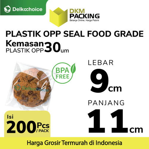 [EZO.9200416] Plastik OPP SEAL LEM KUAT Kemasan Garment Makanan 9X11cm DELKOCHOICE