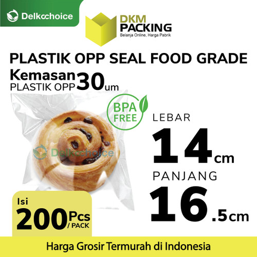 [EZO.9200422] Plastik OPP SEAL LEM KUAT Kemasan Garment Makanan 14x16.5cmDELKOCHOICE