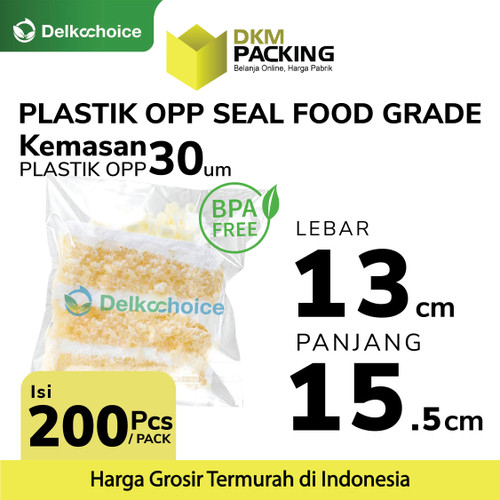 [EZO.9200426] Plastik OPP SEAL LEM KUAT Kemasan Garment Makanan 13x15.5cmDELKOCHOICE