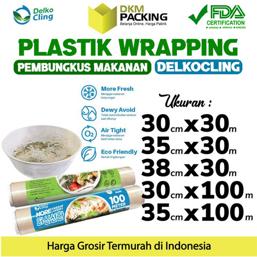 [EZO.9200435] Plastik Food Wrapping Delko Cling Wrap Pembungkus Makanan DELKOCHOICE