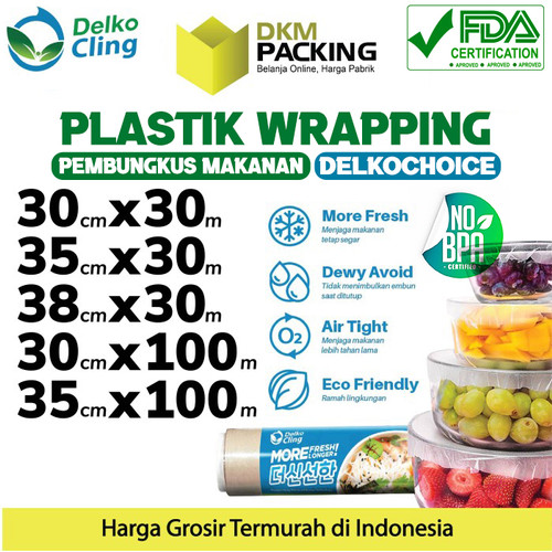 [EZO.9200438] Plastik Pembungkus Makanan Delko Cling Wrap Food Wrapping DELKOCHOICE