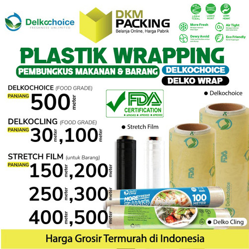 [EZO.9200443] Plastik FOOD GRADE Wrapping Makanan / Stretch Film Wrap Bungkus Barang