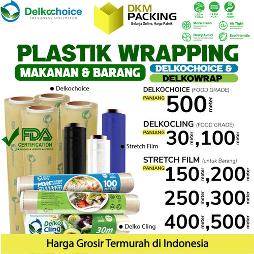 [EZO.9200445] Plastik Wrapping Bungkus Barang / Makanan FOOD GRADE Wrap Stretch Film