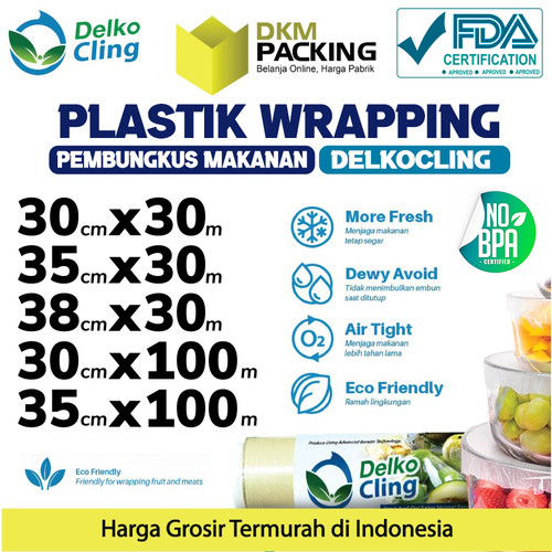 [EZO.9200450] Plastik Delko Cling Wrap Food Wrapping Pembungkus Makanan DELKOCHOICE
