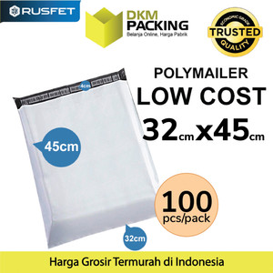 [EZO.9200461] Plastik Polymailer PACK LOW COST Amplop Polimailer PUTIH 32x45 RUSFET
