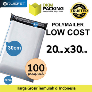 [EZO.9200462] Plastik Polymailer PACK LOW COST Amplop Polimailer PUTIH 20x30 RUSFET