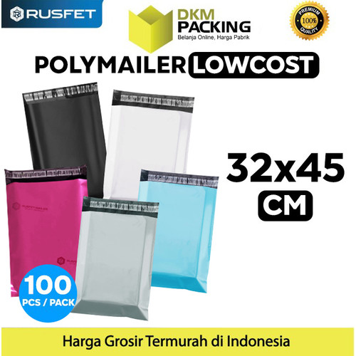 [EZO.9200466] Plastik Polymailer PACK LOW COST Amplop Polimailer 32x45cm RUSFET
