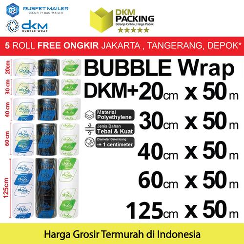 [EZO.9200483] Plastik Bubble Wrap DKM Hitam Premium 50M Bubblewrap Packing TEBAL