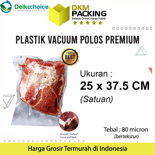 [EZO.9200502] Plastik Vacuum Bag Plastic Kemasan Vakum Makanan 25x37.5cm DELKOCHOICE
