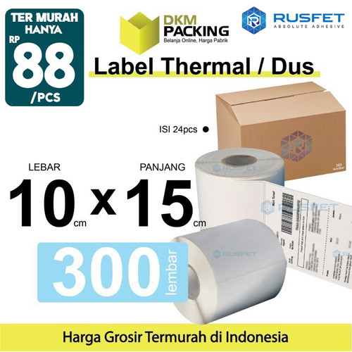 [EZO.9200525] Thermal Printer Stiker Label Resi Sticker Barcode POS A6 10x15cm / DUS