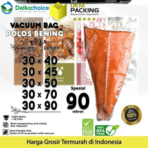 [EZO.9200554] Plastik Vacuum Bag POLOS TEBAL Vakum DELKOCHOICE Sealer Makanan