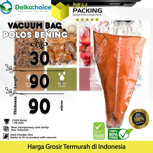 [EZO.9200555] Plastik Vacuum Bag POLOS 30x90cm DELKOCHOICE TEBAL Sealer Makanan