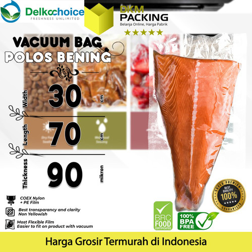 [EZO.9200556] Plastik Vacuum Bag POLOS 30x70cm DELKOCHOICE TEBAL Sealer Makanan