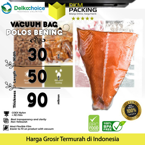 [EZO.9200557] Plastik Vacuum Bag POLOS 30x50cm DELKOCHOICE TEBAL Sealer Makanan