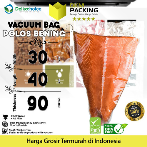[EZO.9200559] Plastik Vacuum Bag POLOS 30x40cm DELKOCHOICE TEBAL Sealer Makanan