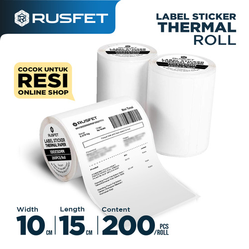 [EZO.9200561] Label Stiker Thermal Paper A6 10x15mm 100x150 cm Sticker Barcode Resi