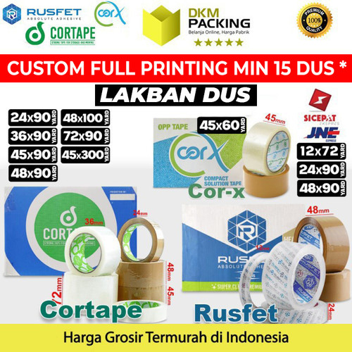 [EZO.9200568] Lakban Bening Coklat Isolasi Solatip OPP Tape Plakban KARGO / DUS
