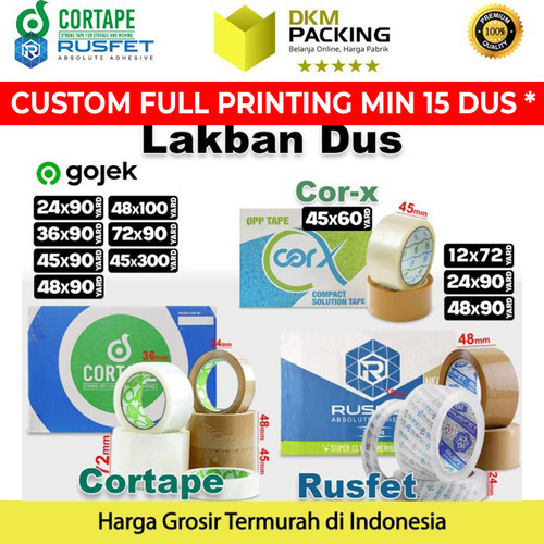 [EZO.9200569] Lakban Bening Coklat Isolasi Solatip OPP Tape Plakban OJOL / DUS
