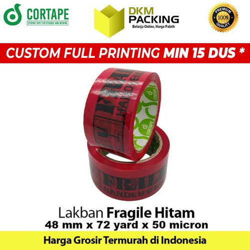 [EZO.9200579] Sticker Fragile Unboxing HANDLE WITH CARE Stiker Cromo isi 200 / Pack