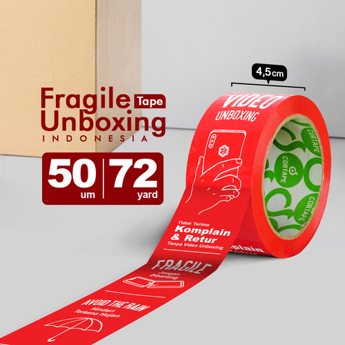 [EZO.9200581] Sticker UNBOXING FRAGILE Stiker Cromo HANDLE WITH CARE 200PCS / PACK