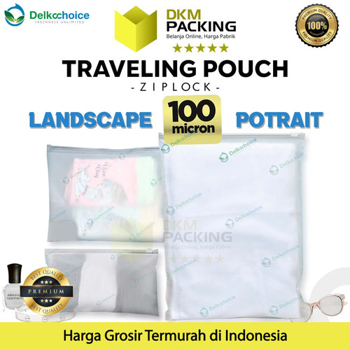 [EZO.9200595] PREMIUM Travel Organizer Plastik Traveling Pouch Zipper Storage Bag